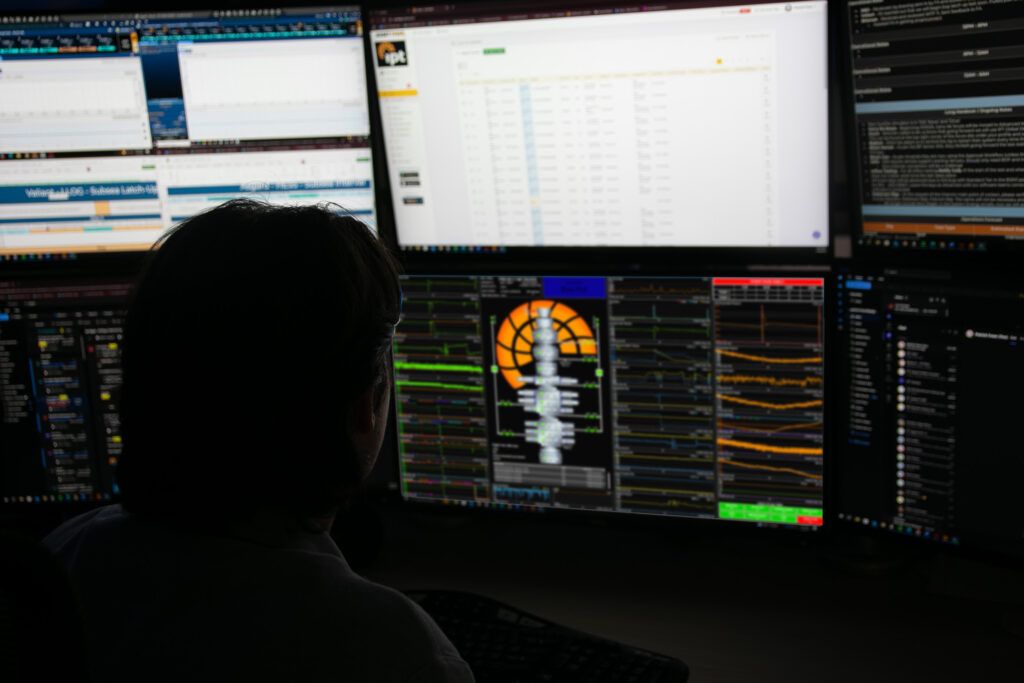 IPT's team member monitoring real-time data