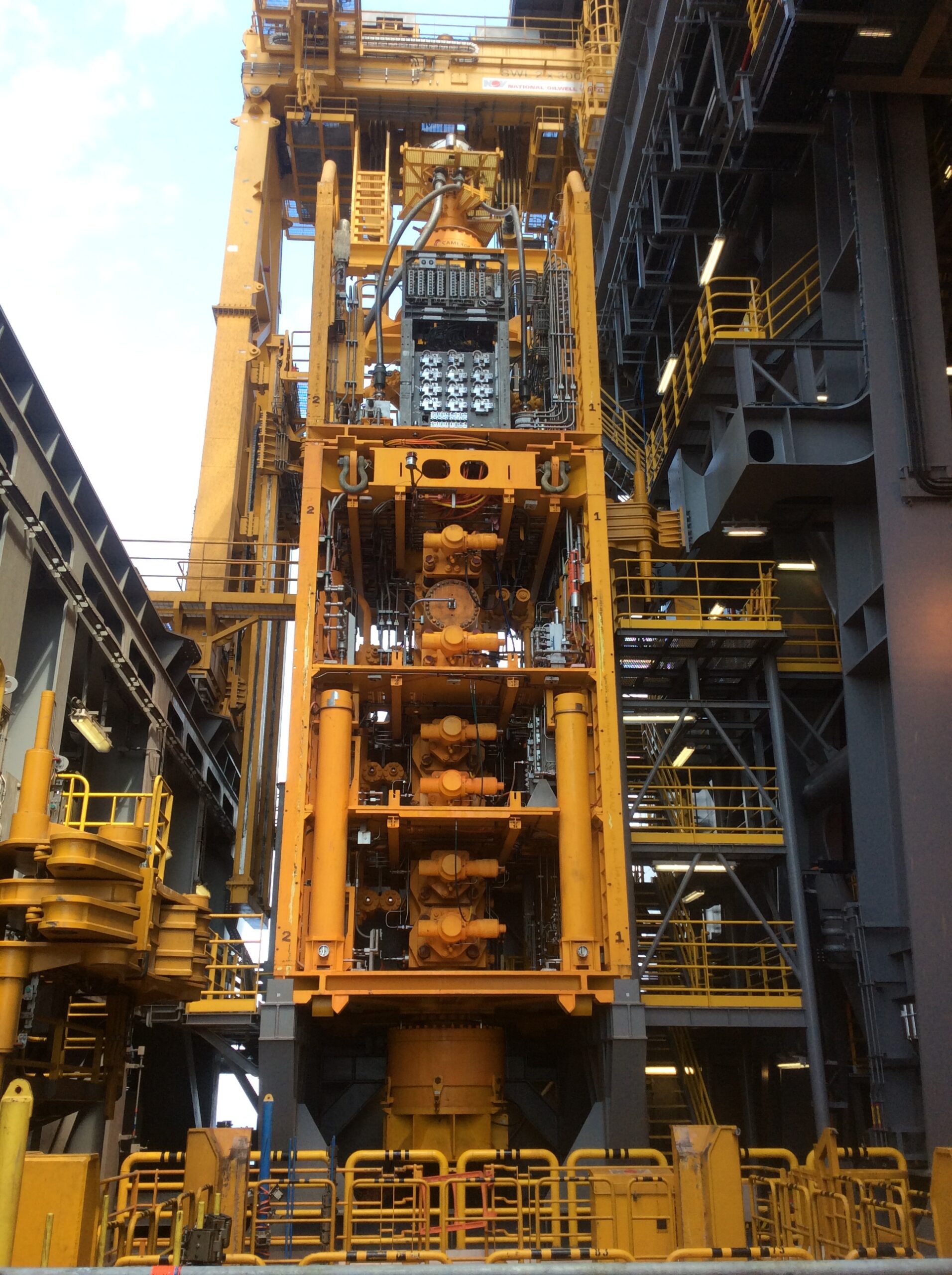 Subsea BOP before deployment